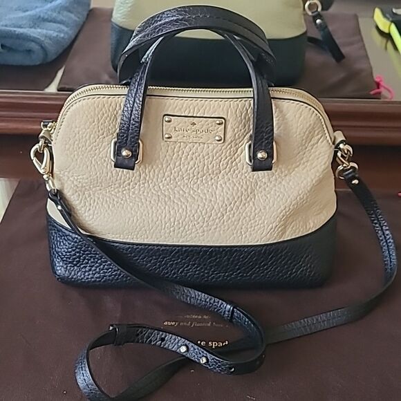 Kate Spade Black and Cream Satchel - Picture 1 of 9